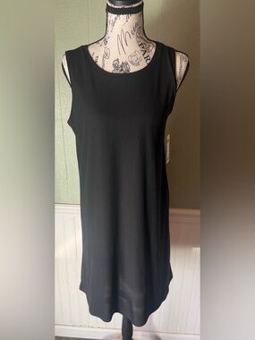 NWT 32 Cool Black Baby Ribbed Sleeveless Lightweight Dress or Swim Cover- Up.
